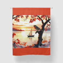 Vogel Herbst Sonnenuntergang Segelboot