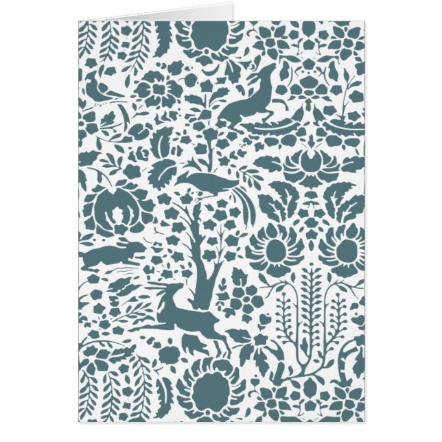 Vögel, Hirsche, Baumfollikelmuster (Vorne)