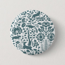 Vögel, Hirsche, Baumfollikelmuster Button