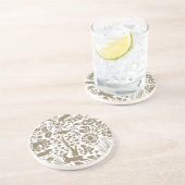 Vögel, Hirsche, Baumfollikelmuster Getränkeuntersetzer (Seite)