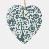 Vögel, Hirsche, Baumfollikelmuster Keramik Ornament (Rechts)