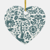 Vögel, Hirsche, Baumfollikelmuster Keramik Ornament (Vorne)