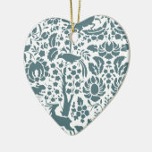 Vögel, Hirsche, Baumfollikelmuster Keramik Ornament (Links)