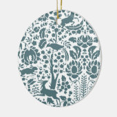 Vögel, Hirsche, Baumfollikelmuster Keramikornament (Links)