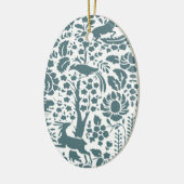 Vögel, Hirsche, Baumfollikelmuster Keramikornament (Links)