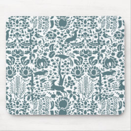 Vögel, Hirsche, Baumfollikelmuster Mousepad