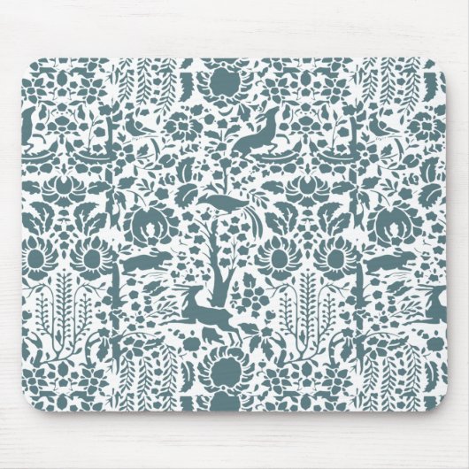 Vögel, Hirsche, Baumfollikelmuster Mousepad (Vorne)