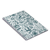 Vögel, Hirsche, Baumfollikelmuster Notizblock (Rechte Seite)