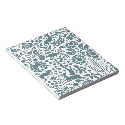 Vögel, Hirsche, Baumfollikelmuster Notizblock (angewinkelt)