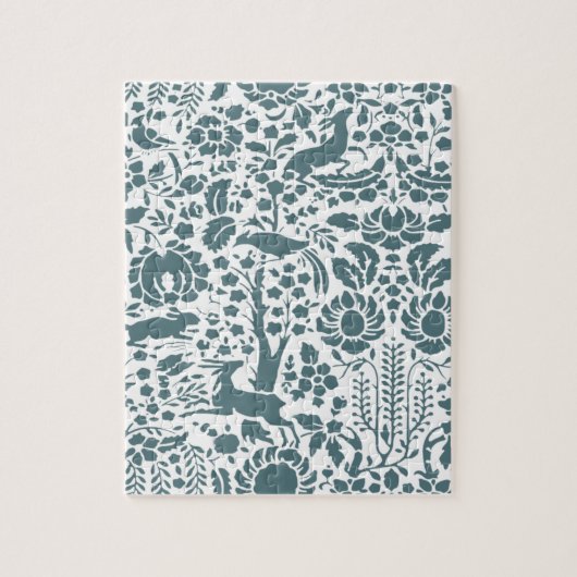 Vögel, Hirsche, Baumfollikelmuster Puzzle (Vertikal)