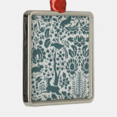 Vögel, Hirsche, Baumfollikelmuster Silbernes Ornament (Rechts)