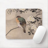 Vogel hockte auf einer Niederlassung eines Mousepad (Mit Mouse)