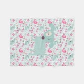 Vögel, Hunde, Banner, Blume Fleecedecke (Vorderseite (Horizontal))