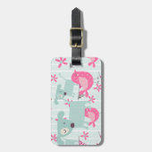 Vögel, Hunde, Banner, Blume Gepäckanhänger (Vorderseite vertikal)