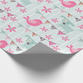 Vögel, Hunde, Banner, Blume Geschenkpapier (Ecke)