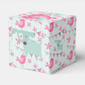 Vögel, Hunde, Banner, Blume Geschenkschachtel (Rückseite)