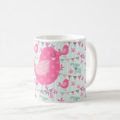 Vögel, Hunde, Banner, Blume Kaffeetasse (VorderseiteRechts)