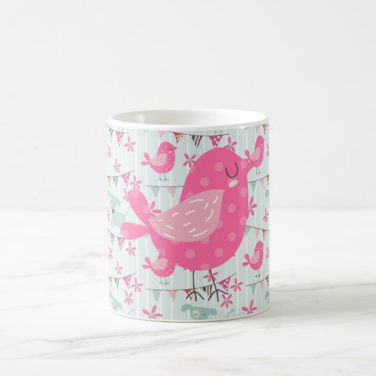 Vögel, Hunde, Banner, Blume Kaffeetasse (Mittel)