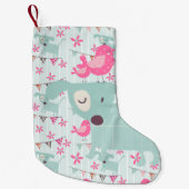 Vögel, Hunde, Banner, Blume Kleiner Weihnachtsstrumpf (Vorderseite)