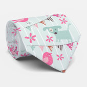 Vögel, Hunde, Banner, Blume Krawatte (Gerollt)