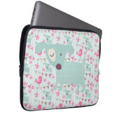 Vögel, Hunde, Banner, Blume Laptopschutzhülle (Vorne Rechts)