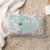 Vögel, Hunde, Banner, Blume Lendenkissen (Decke)