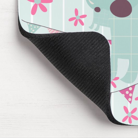 Vögel, Hunde, Banner, Blume Mousepad (Ecke)