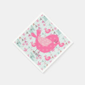 Vögel, Hunde, Banner, Blume Serviette (Ecke)