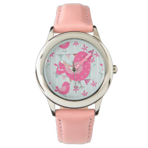 Vögel, Hunde, Fahnen, Blumen Armbanduhr