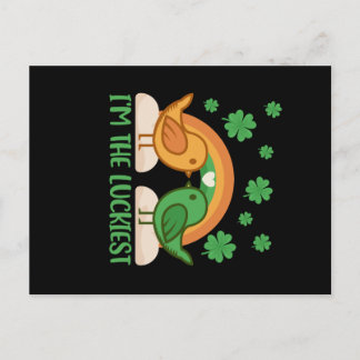 Vögel Ich bin der glücklichste St Patricks Day Postkarte