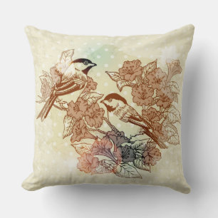 Vogel-Illustration Thow Kissen