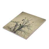 Vögel im Baum - Fliese (Seite)