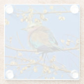 Vogel im Baum Foto Glasuntersetzer (Rückseite)