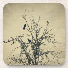 Vögel im Baum - Getränkeuntersetzer