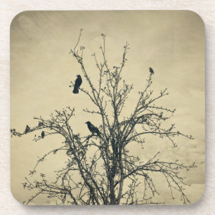Vögel im Baum - Getränkeuntersetzer