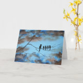 Vögel im Baum in der abstrakten Kunst der Karte (Gelbe Blume)