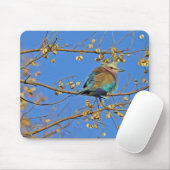 Vogel im Baum und Foto von blauem Himmel Mousepad (Mit Mouse)