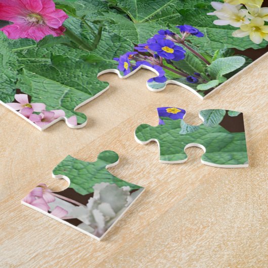 Vögel im Blumengarten | Farblich Puzzle (Seite)