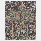 Vögel im Blumengarten, William Morris Fleecedecke (Vorderseite)