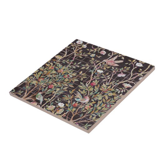 Vögel im Blumengarten, William Morris Fliese (Seite)