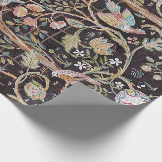 Vögel im Blumengarten, William Morris Geschenkpapier (Ecke)