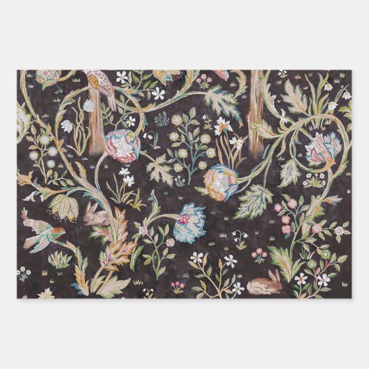 Vögel im Blumengarten, William Morris Geschenkpapier Set (Vorderseite 3)