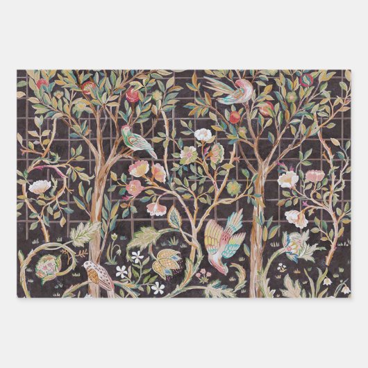 Vögel im Blumengarten, William Morris Geschenkpapier Set (Vorderseite)
