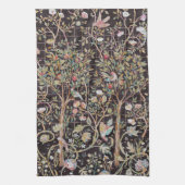 Vögel im Blumengarten, William Morris Geschirrtuch (Vertikal)