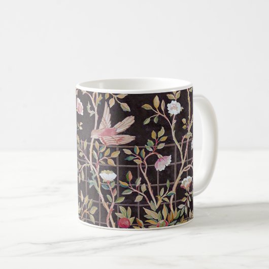 Vögel im Blumengarten, William Morris-Kaffee Kaffeetasse (VorderseiteRechts)
