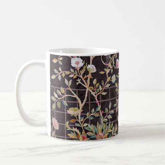 Vögel im Blumengarten, William Morris-Kaffee Kaffeetasse (Links)