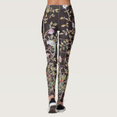 Vögel im Blumengarten, William Morris Legging Leggings (Rückseite)
