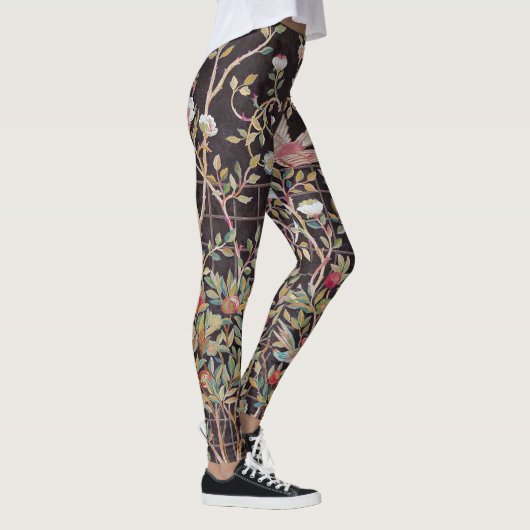 Vögel im Blumengarten, William Morris Legging Leggings (Rechts)