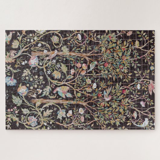 Vögel im Blumengarten, William Morris Puzzle (Horizontal)