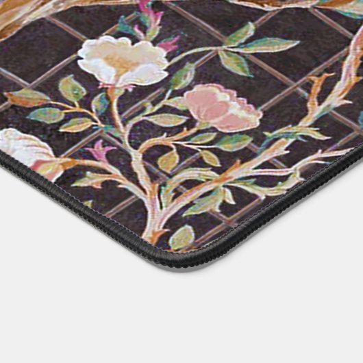 Vögel im Blumengarten, William Morris Schreibtischunterlage (Ecke)